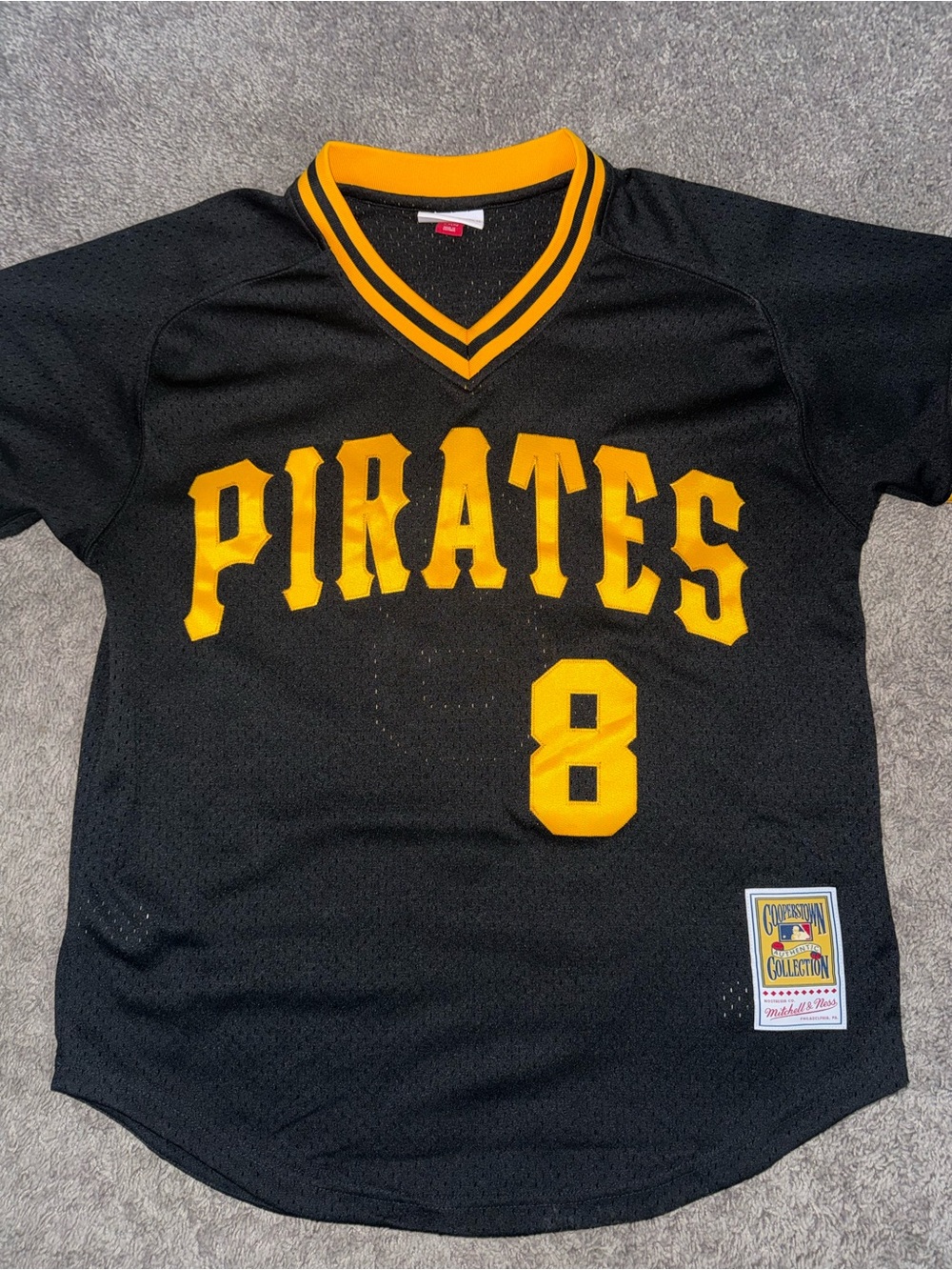 Nike Black & Gold 'Pirates' Athletic Jersey Top Men